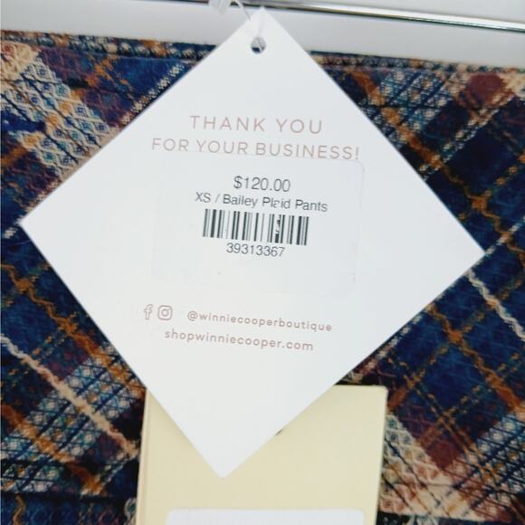 The Korner SZ 2 Bailey Plaid Pants Pockets Side Zip NWT $120 - Picture 7 of 9